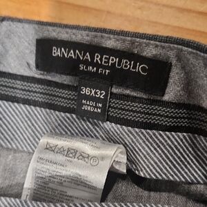 Banana Republic Gray Slim Fit Trousers